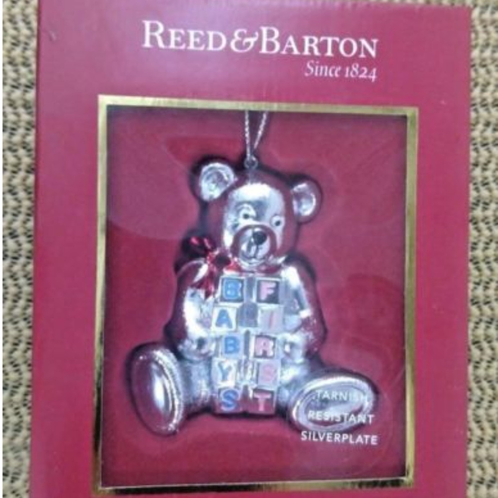 Reed & Barton Ornament 2009 BABY'S FIRST Bear NEW